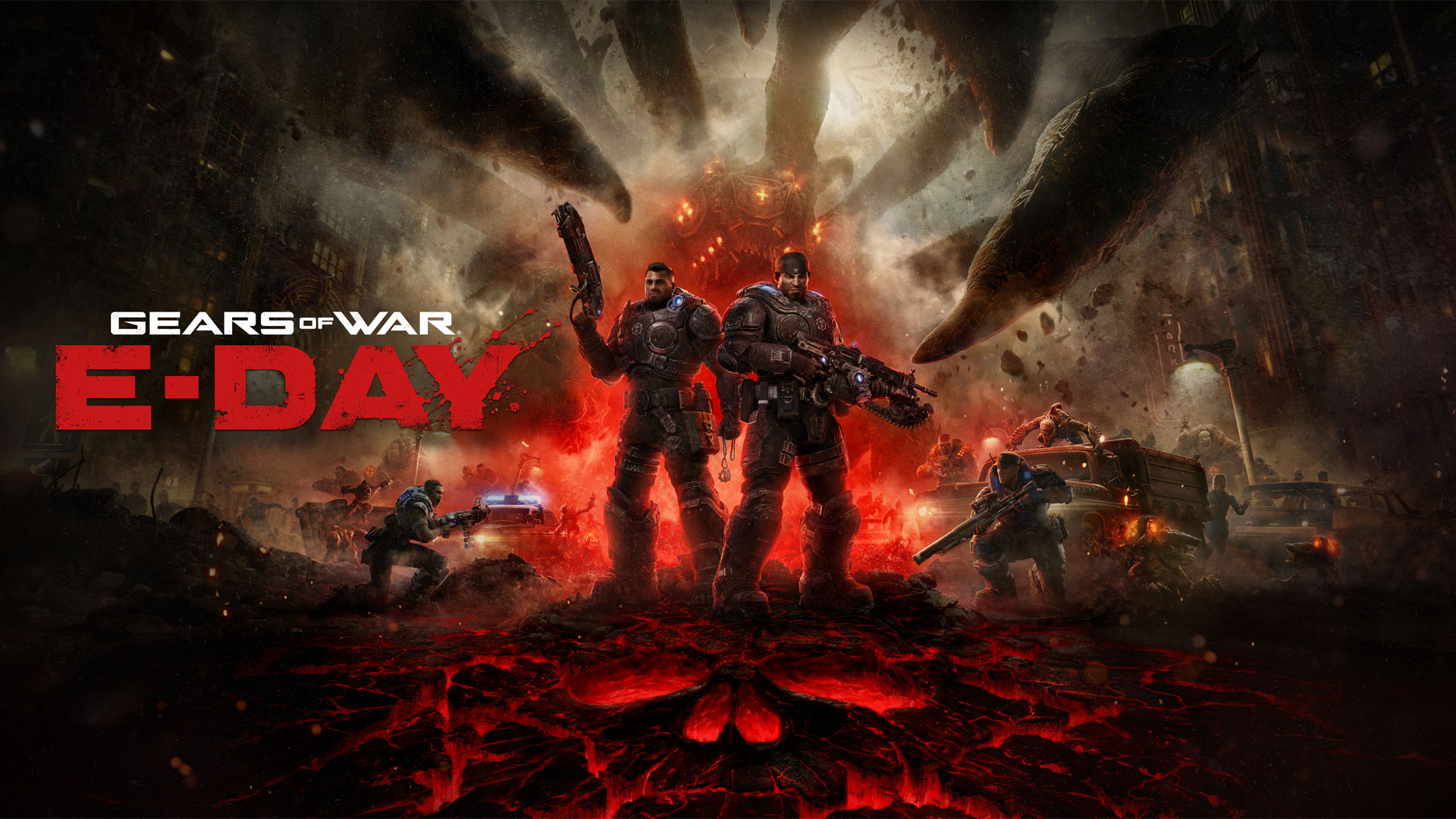 Immagine ufficiale di Gears of War: E-Day che accompagna la presentazione delle tecnologie PC.