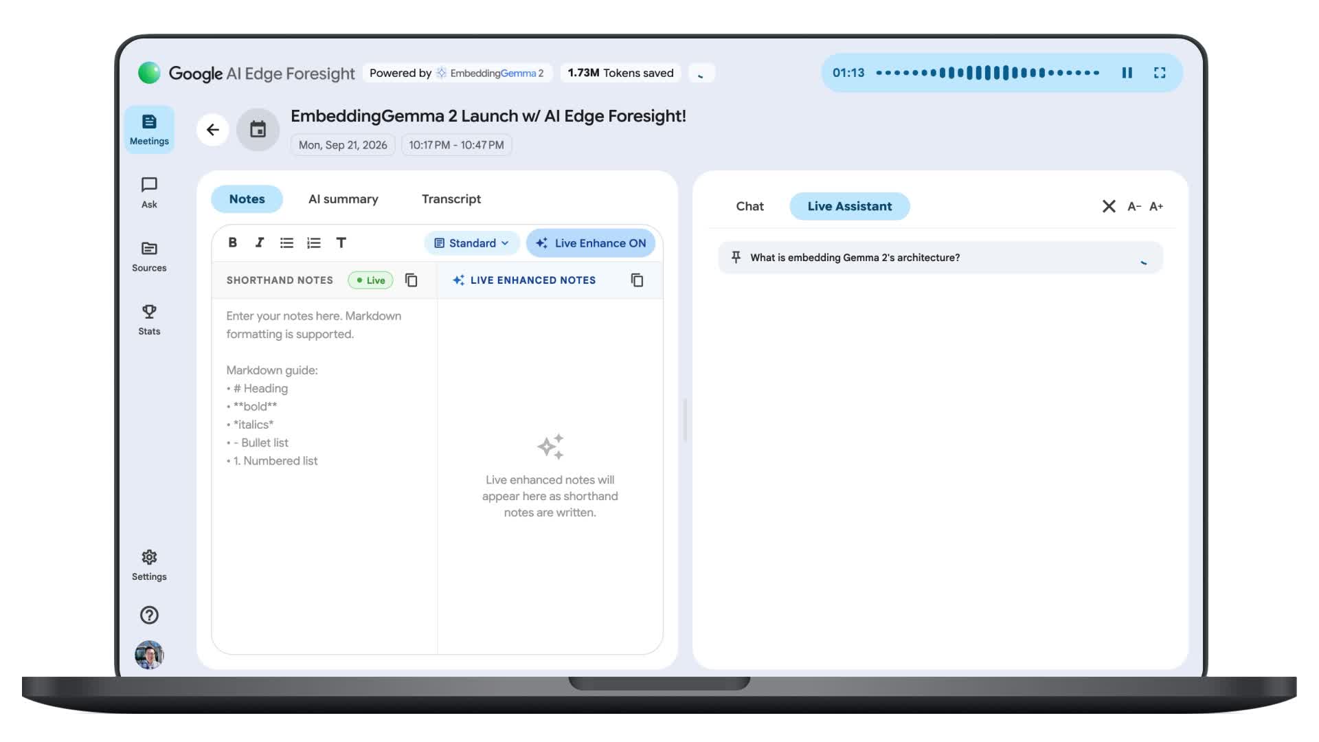 Foresight: esempio ufficiale di assistenza in una riunione