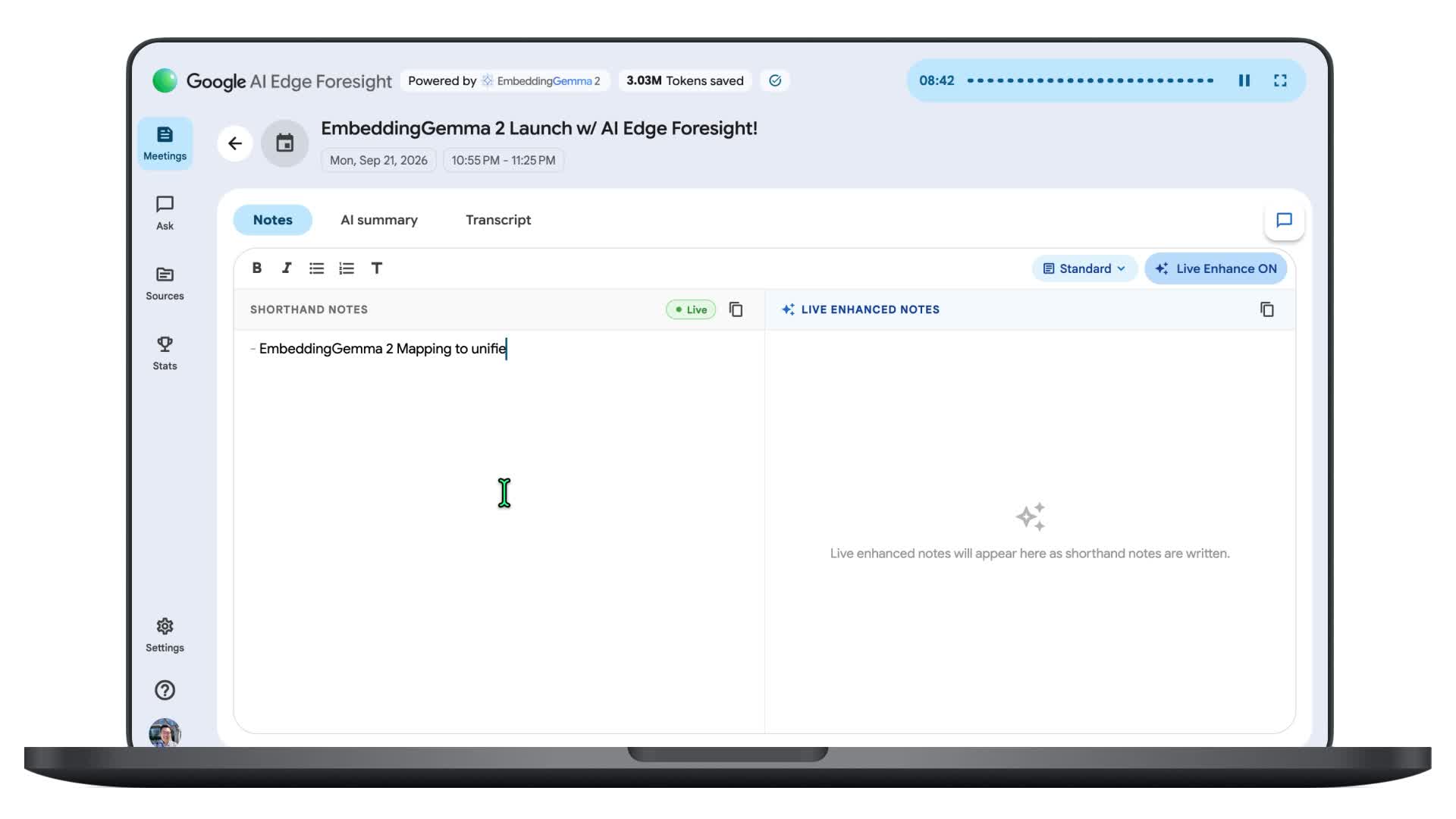 Foresight: dimostrazione ufficiale degli appunti migliorati