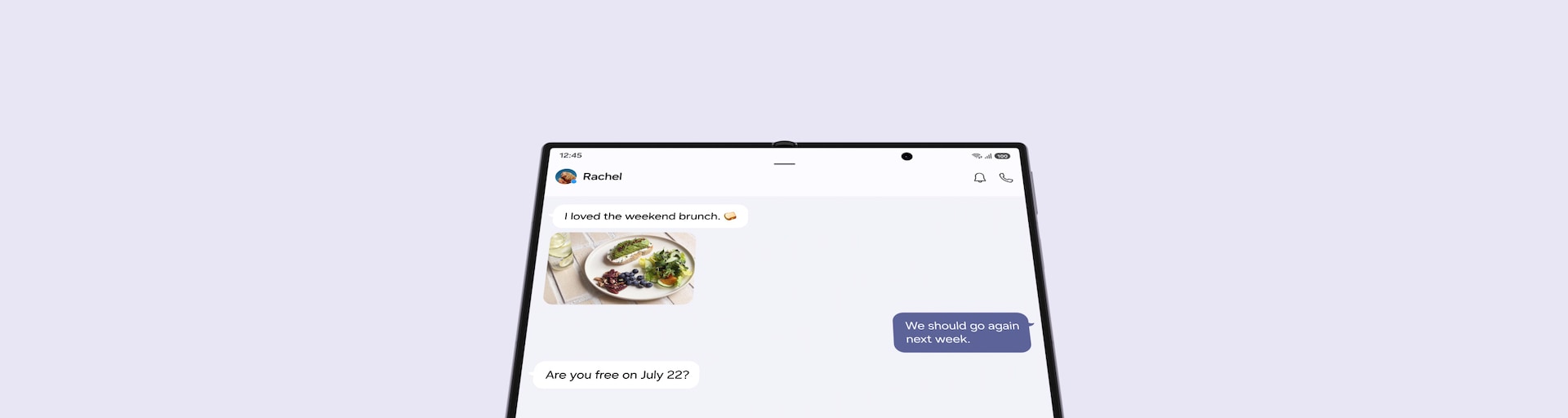 Now Nudge nell’illustrazione ufficiale Samsung: suggerimenti contestuali per passare tra le app.
