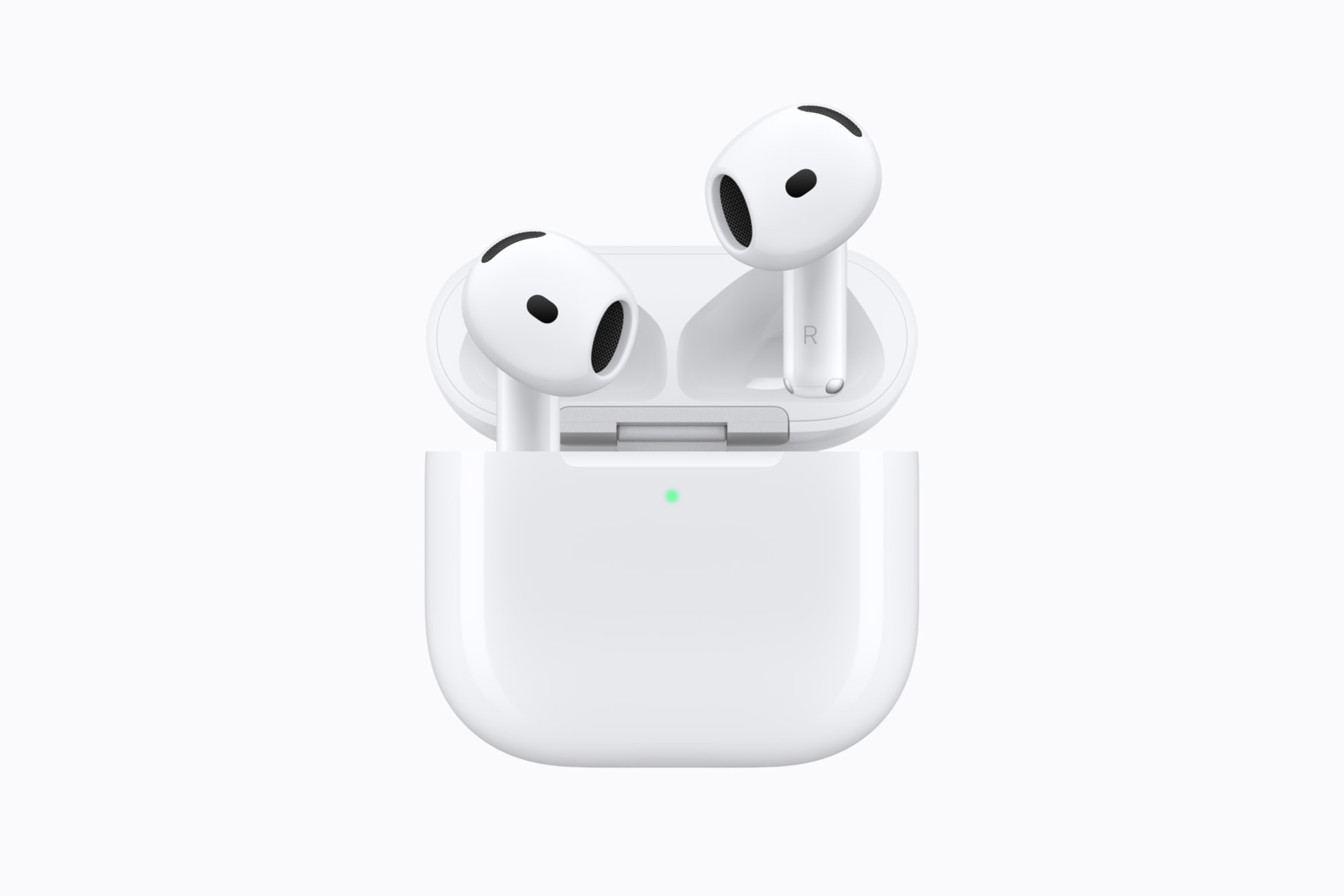 AirPods 5 e custodia nella fotografia ufficiale Apple